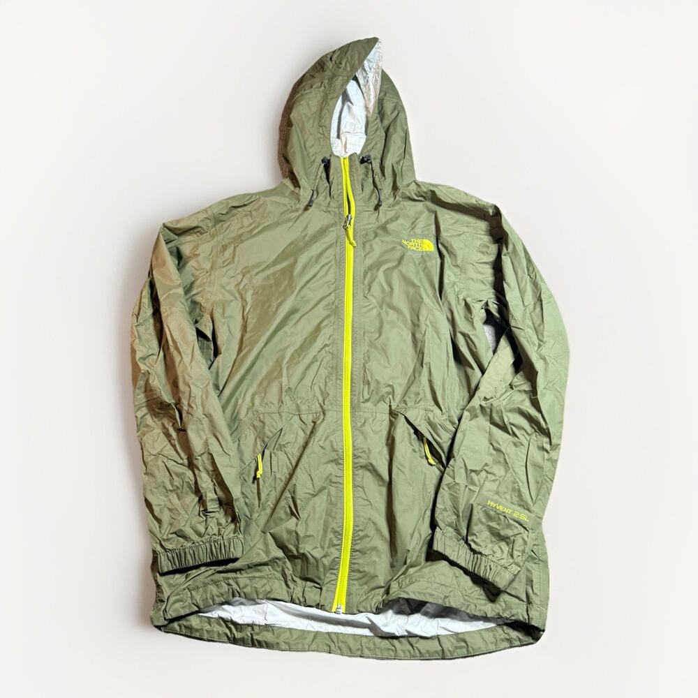 The North Face Venture Jacket Mens Medium Green HyVent 2.5L Waterproof CMX1